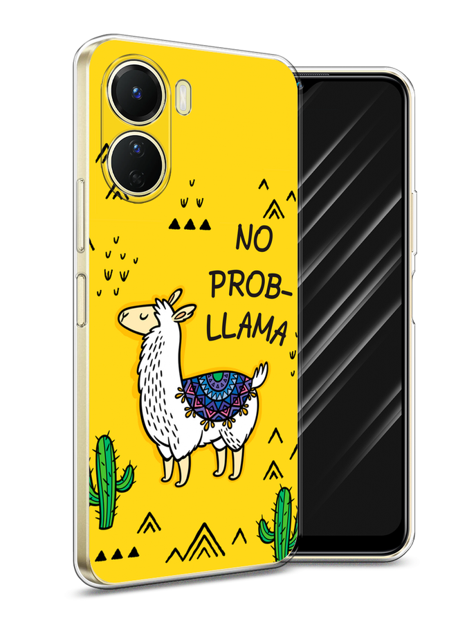 

Чехол Awog на Vivo Y16 "No probLLama", Желтый;черный;синий, 267850-2