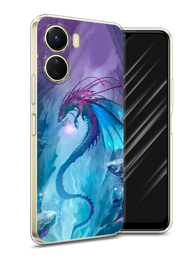 

Чехол Awog на Vivo Y16 "Водный дракон", Голубой;фиолетовый;синий, 267850-2