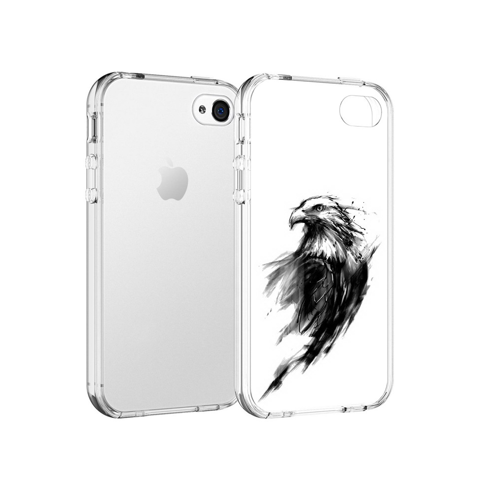 

Чехол MyPads Tocco для Apple iPhone 4 чб птица, Прозрачный, Tocco