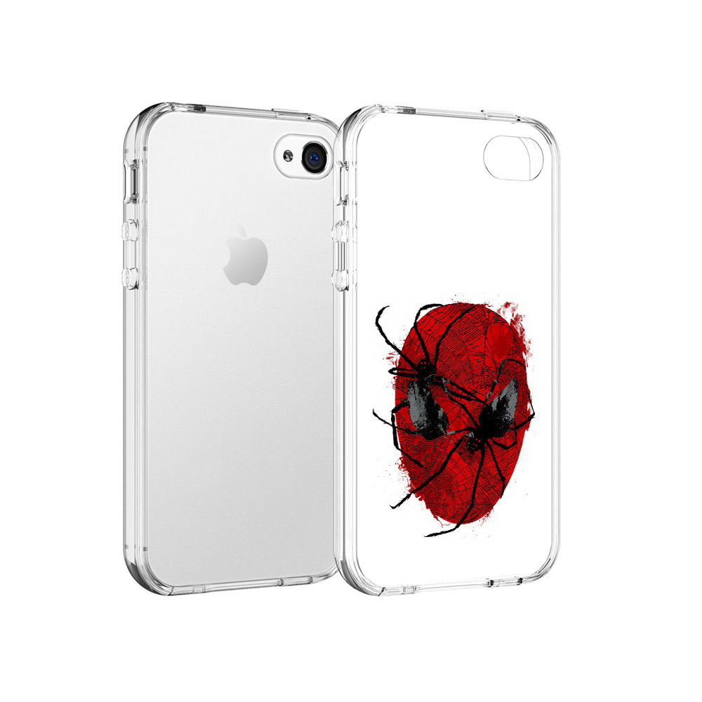 

Чехол MyPads Tocco для Apple iPhone 4 человек паук, Прозрачный, Tocco