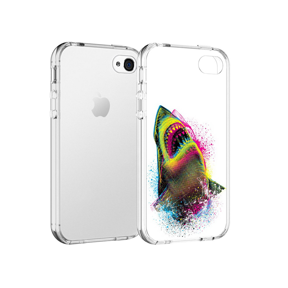 

Чехол MyPads Tocco для Apple iPhone 4 челюсти-2, Прозрачный, Tocco