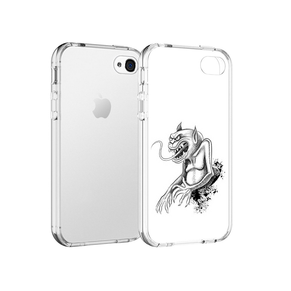 

Чехол MyPads Tocco для Apple iPhone 4 чорт, Прозрачный, Tocco