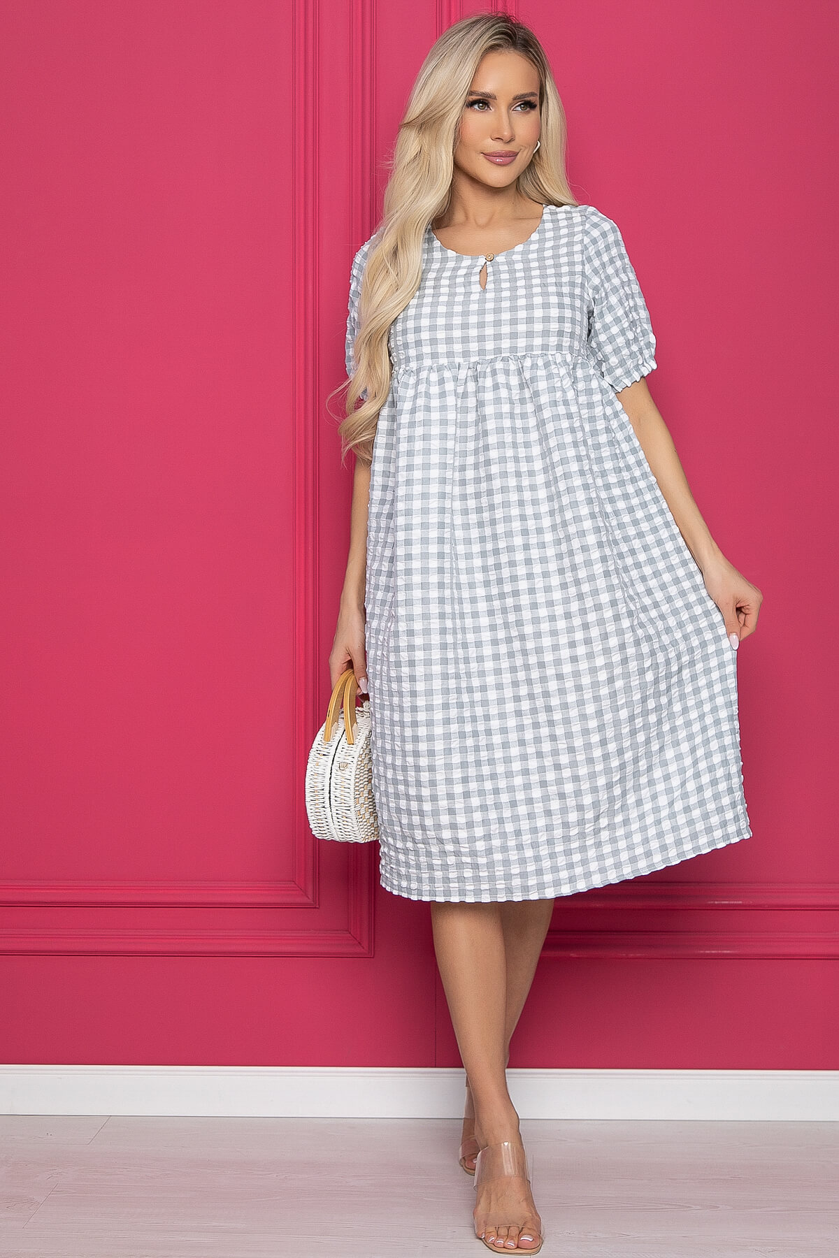 

Платье женское LT Collection Лето серое 46 RU, Серый, Лето