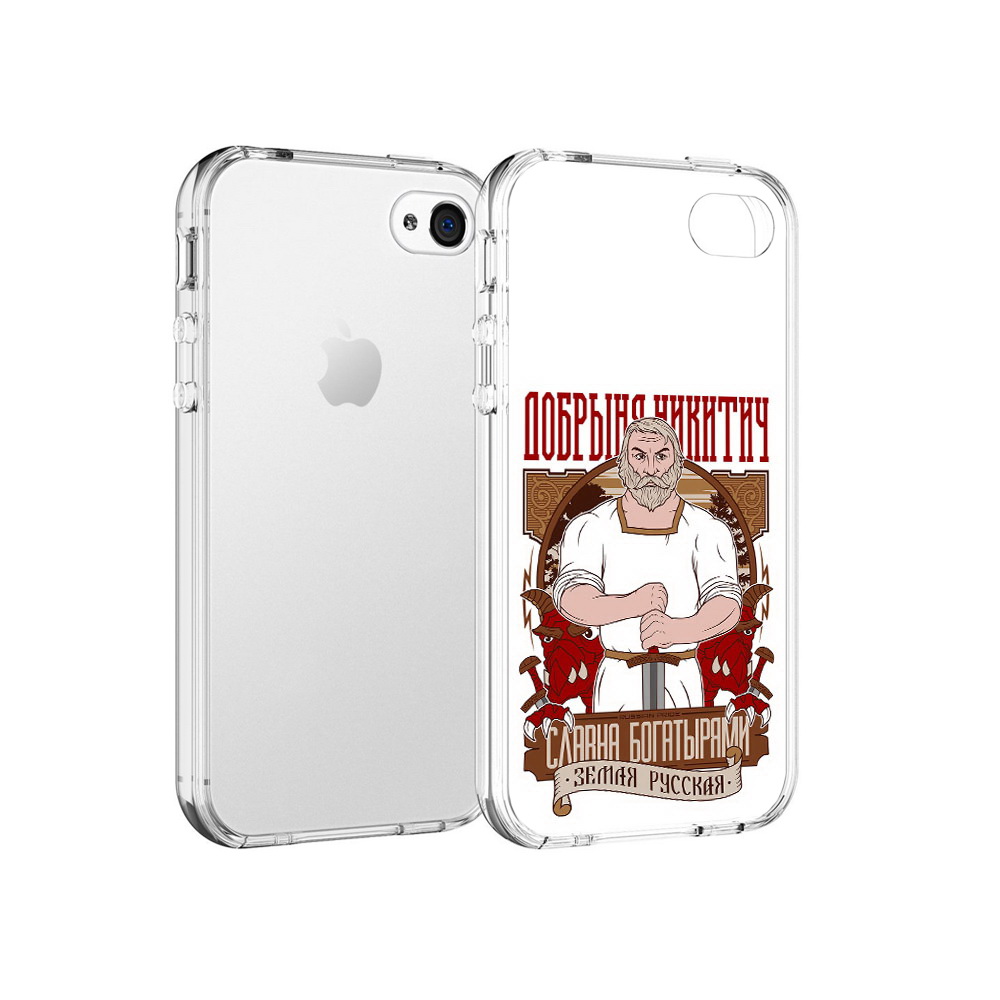 

Чехол MyPads Tocco для Apple iPhone 4 Добрыня, Прозрачный, Tocco