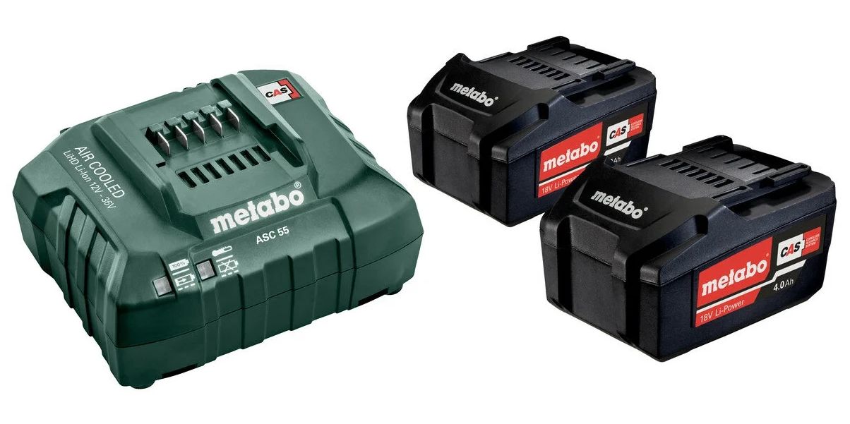 Аккумуляторы 2 шт 4 Ач 18 В Li-Ion и ЗУ ASC 30-36 Basic-Set Metabo 685050000 28000₽