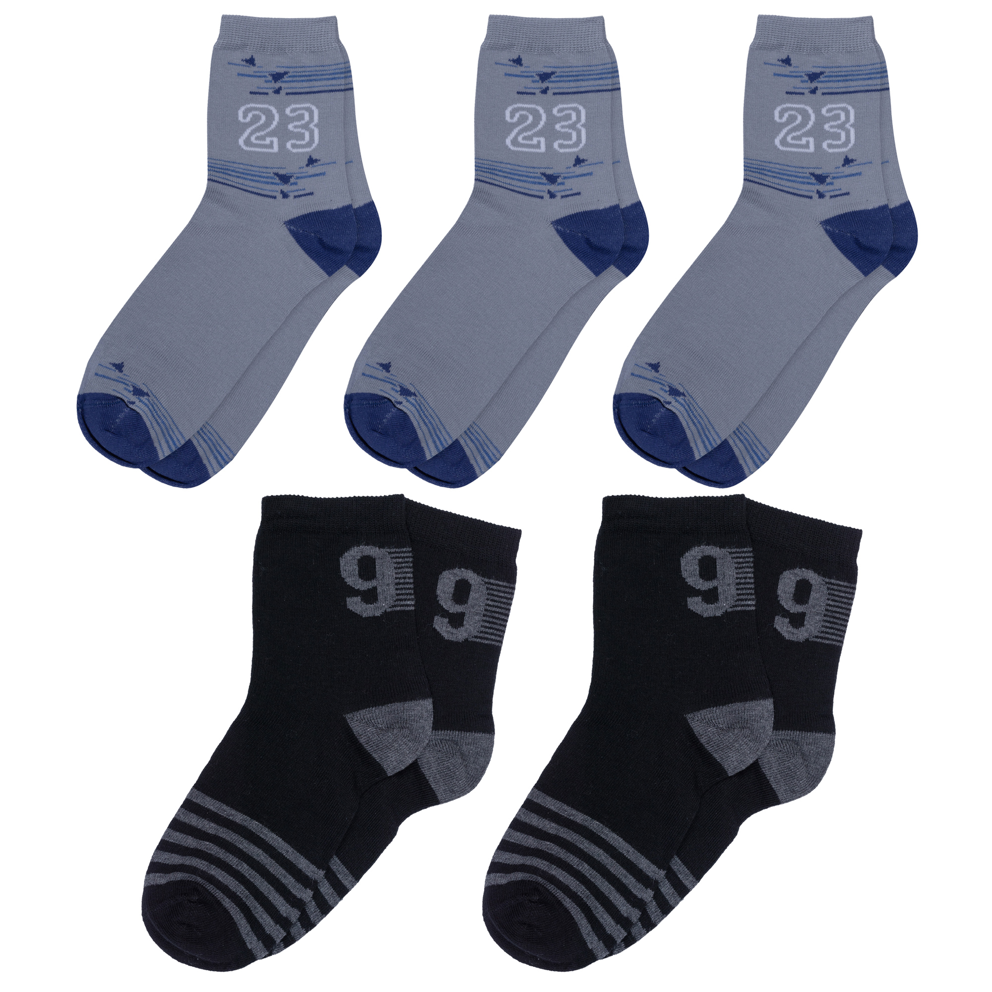 

Носки детские Rusocks 5-Д3-13499 цв. серый; черный; синий р. 18-20, Серый;черный;синий;белый, 5-Д3-13499