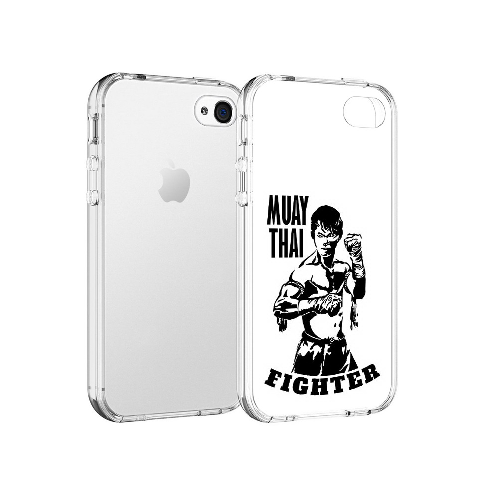 

Чехол MyPads Tocco для Apple iPhone 4 Единоборства муайтай, Прозрачный, Tocco
