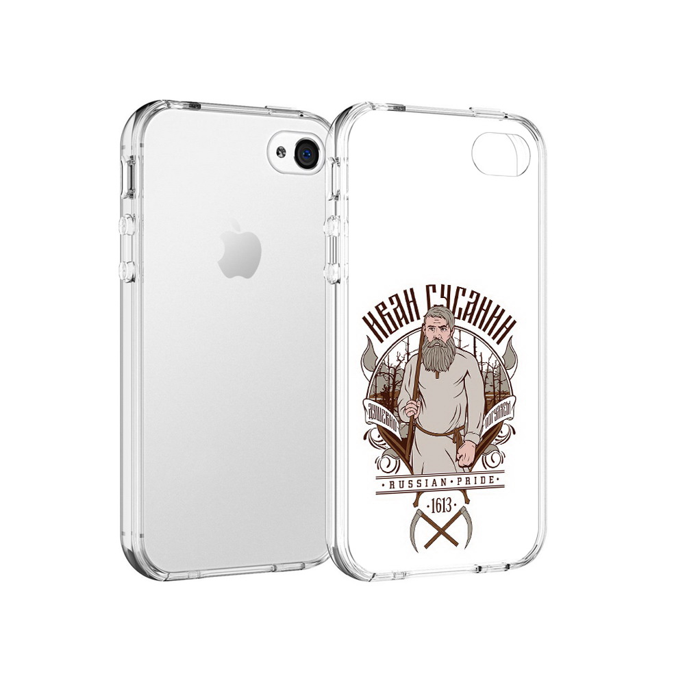 

Чехол MyPads Tocco для Apple iPhone 4 Иван Сусанин, Прозрачный, Tocco