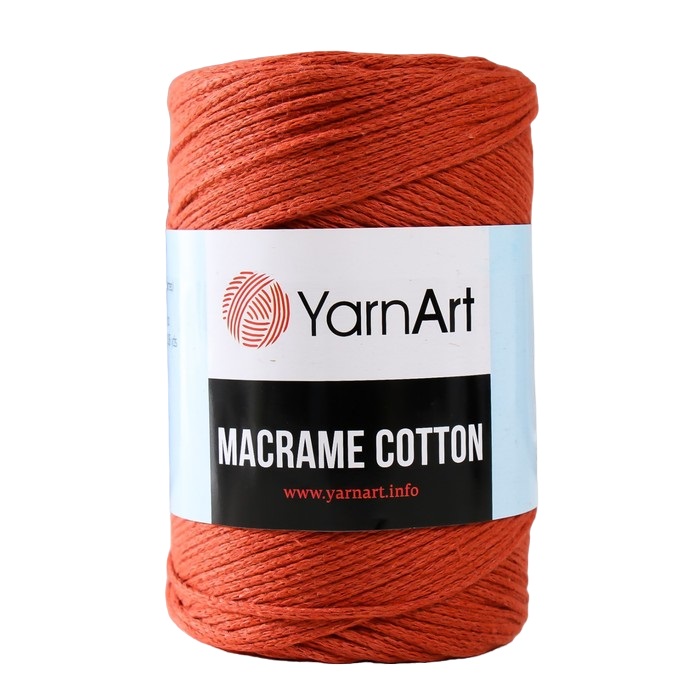 

Пряжа Macrame Cotton 20% полиэстер, 80% хлопок 225м/250гр (785 терракот)