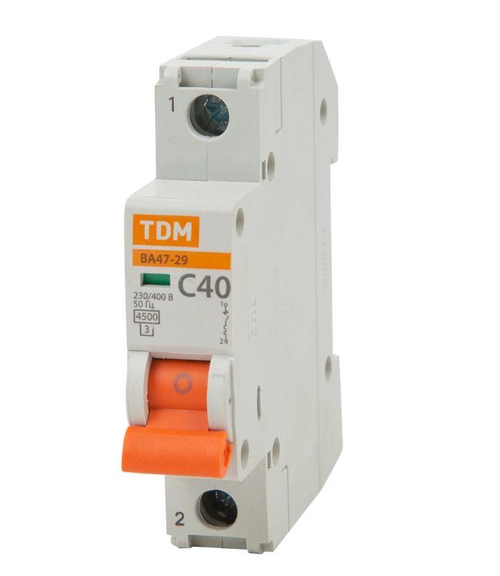 

TDM Electric ВА 47-29 выключатель автоматический 1 полюс 40А хар-ка С