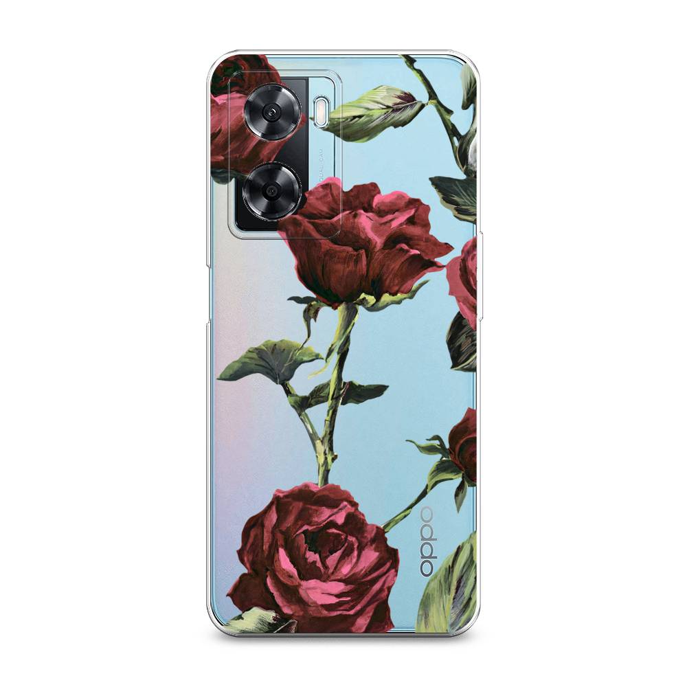 

Чехол Awog на Oppo A77 4G "Бордовые розы фон", Красный, 2511550-8