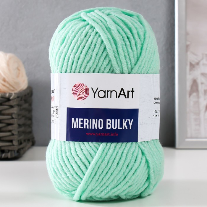 

Пряжа Merino bulky 25% шерсть 75% акрил 100м/100гр (841 весна)