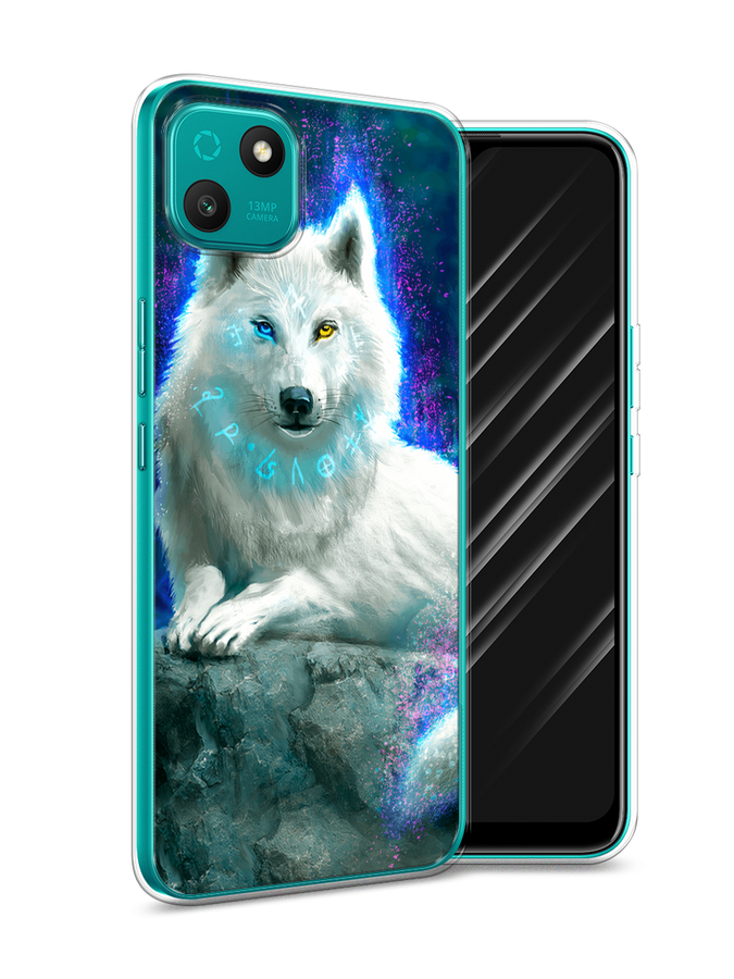 

Чехол Awog на Wiko T10 "Белоснежный волк", Белый;зеленый;фиолетовый, 3400250-2