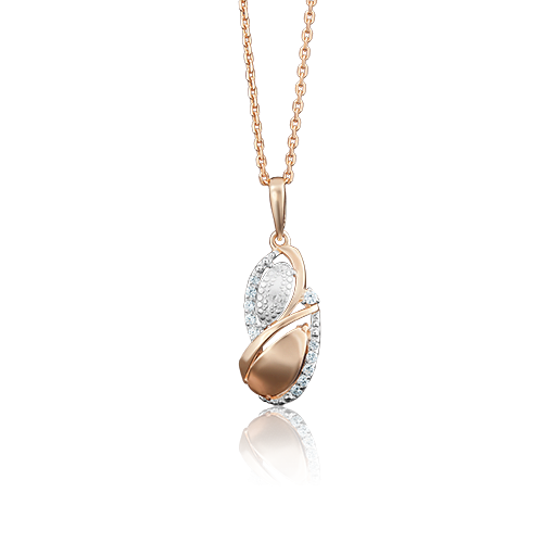 

Кулон из комбинированного золота PLATINA jewelry 03-2727-00-401-1111-65, фианит, 03-2727-00-401-1111-65