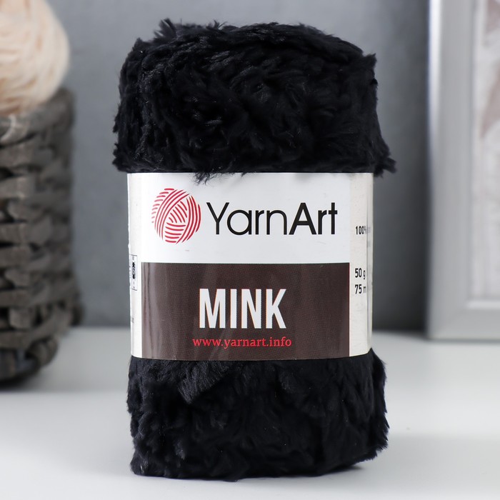 

Пряжа Mink 100% полиамид 75м/50гр (346 черный)