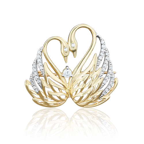 

Брошь из желтого золота с фианитом PLATINA jewelry 04-0131-00-401-1130-32, 04-0131-00-401-1130-32