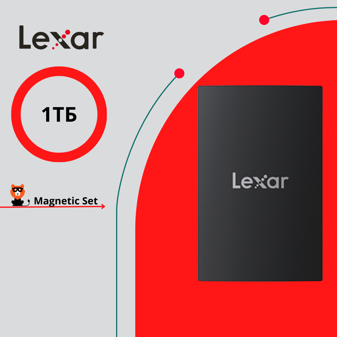 

Внешний SSD диск Lexar SL500 Portable SSD 1 ТБ (LSL500M001T-RNBNG), Черный, SL500 Portable SSD