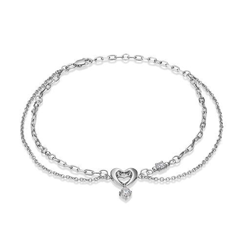 Браслет из серебра с фианитом р. 17 PLATINA jewelry 05-0586-00-401-0200-69