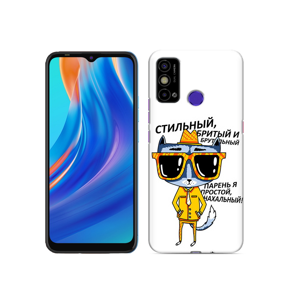 

Чехол MyPads Tocco для Tecno Spark Go стильный кот, Прозрачный, Tocco