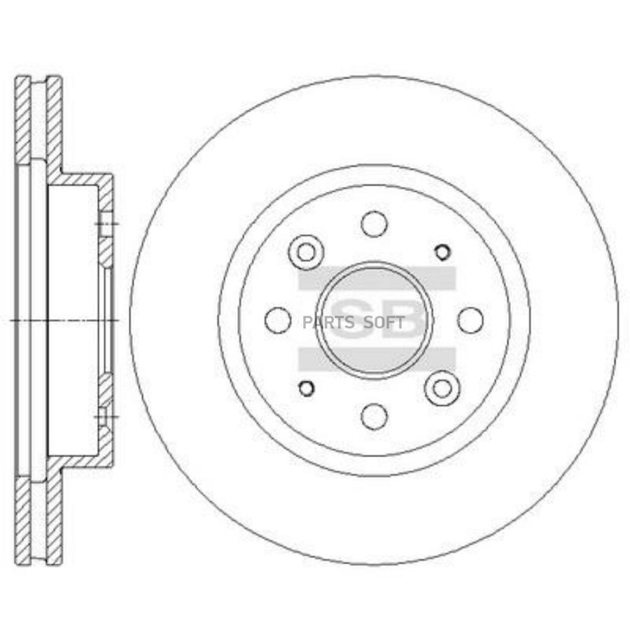 

Тормозной Диск, Передний Kia Rio (2000-2005) Sangsin brake арт. SD2044