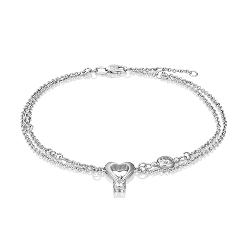 Браслет из серебра с фианитом р. 17 PLATINA jewelry 05-0619-00-401-0200-69