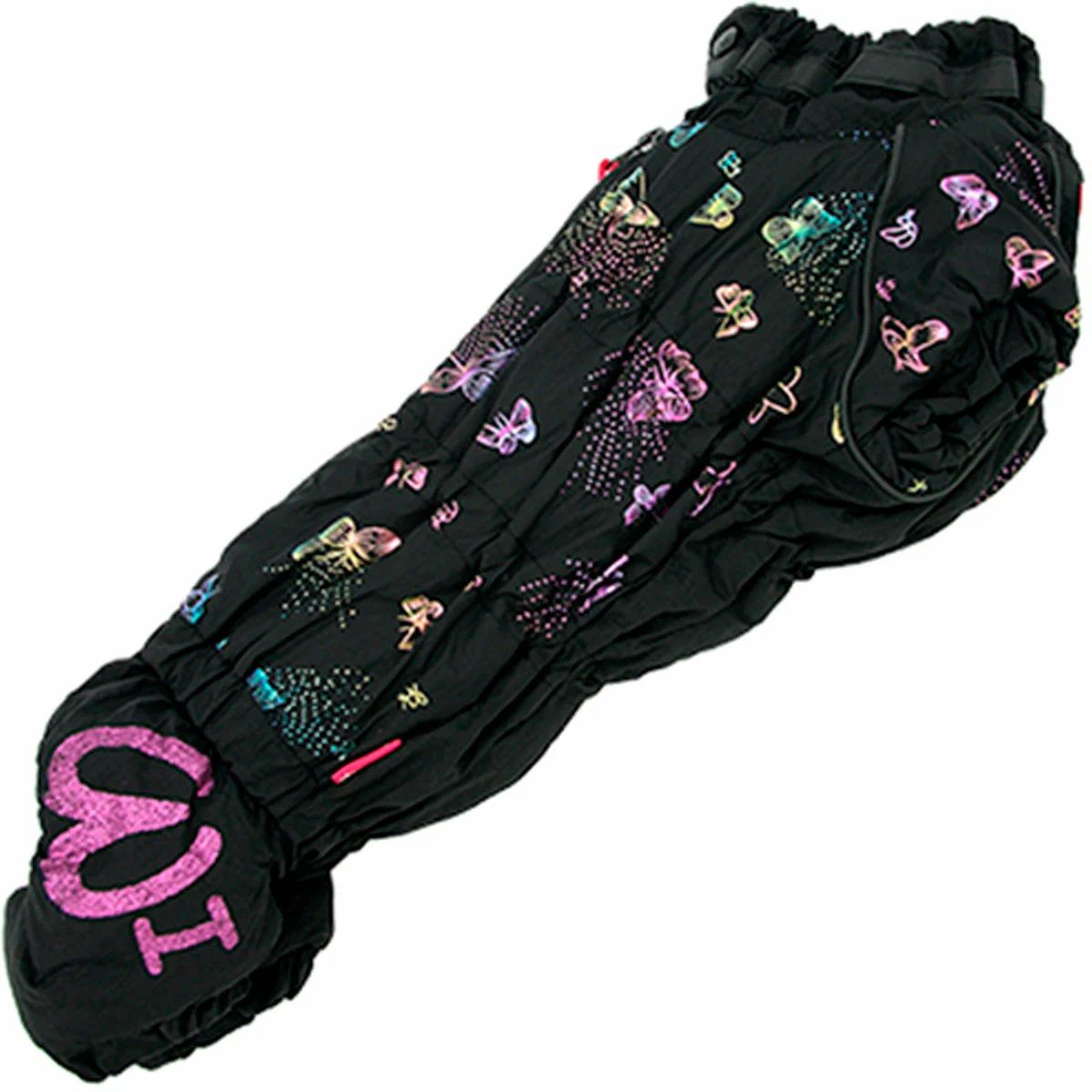 

Комбинезон для таксы FOR MY DOGS Бабочки черный для девочек, FW1115-2021 F (TM1)