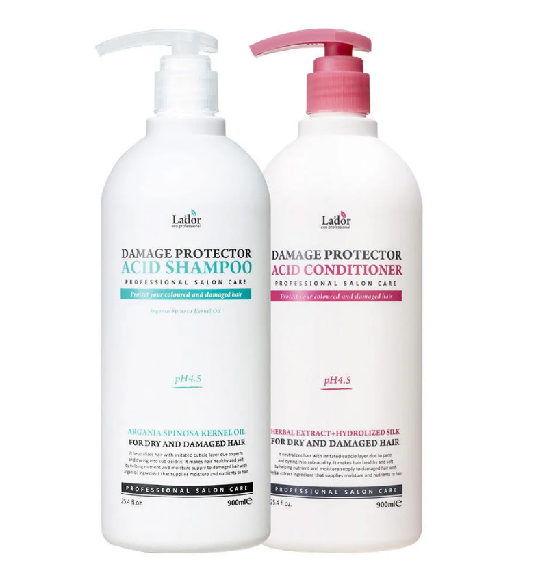 

Набор La'dor Damage Protector Acid Shampoo & Conditioner Шампунь и кондиционер, 2 x 900 мл