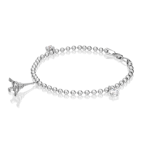 

Браслет из серебра р. 17,5 PLATINA jewelry 05-0622-00-401-0200-69, фианит, 05-0622-00-401-0200-69