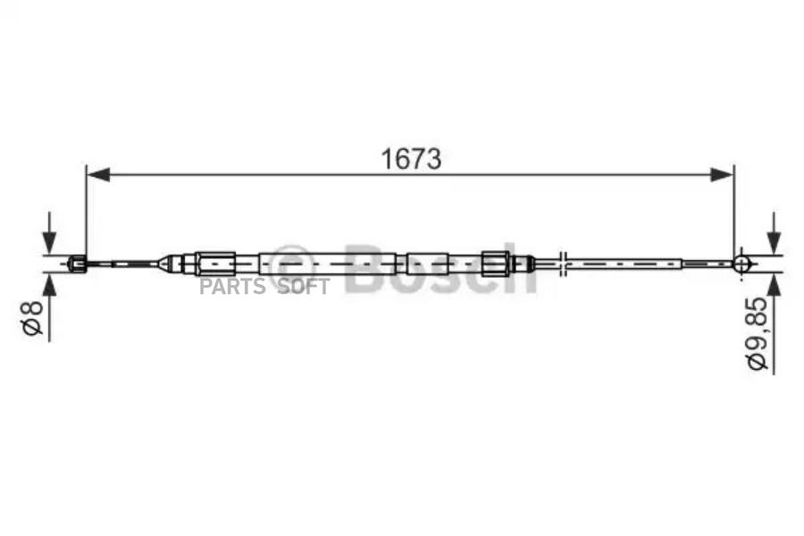 

Трос стояночного тормоза правый BMW 5/5 Touring 01>10 BOSCH 1987477947
