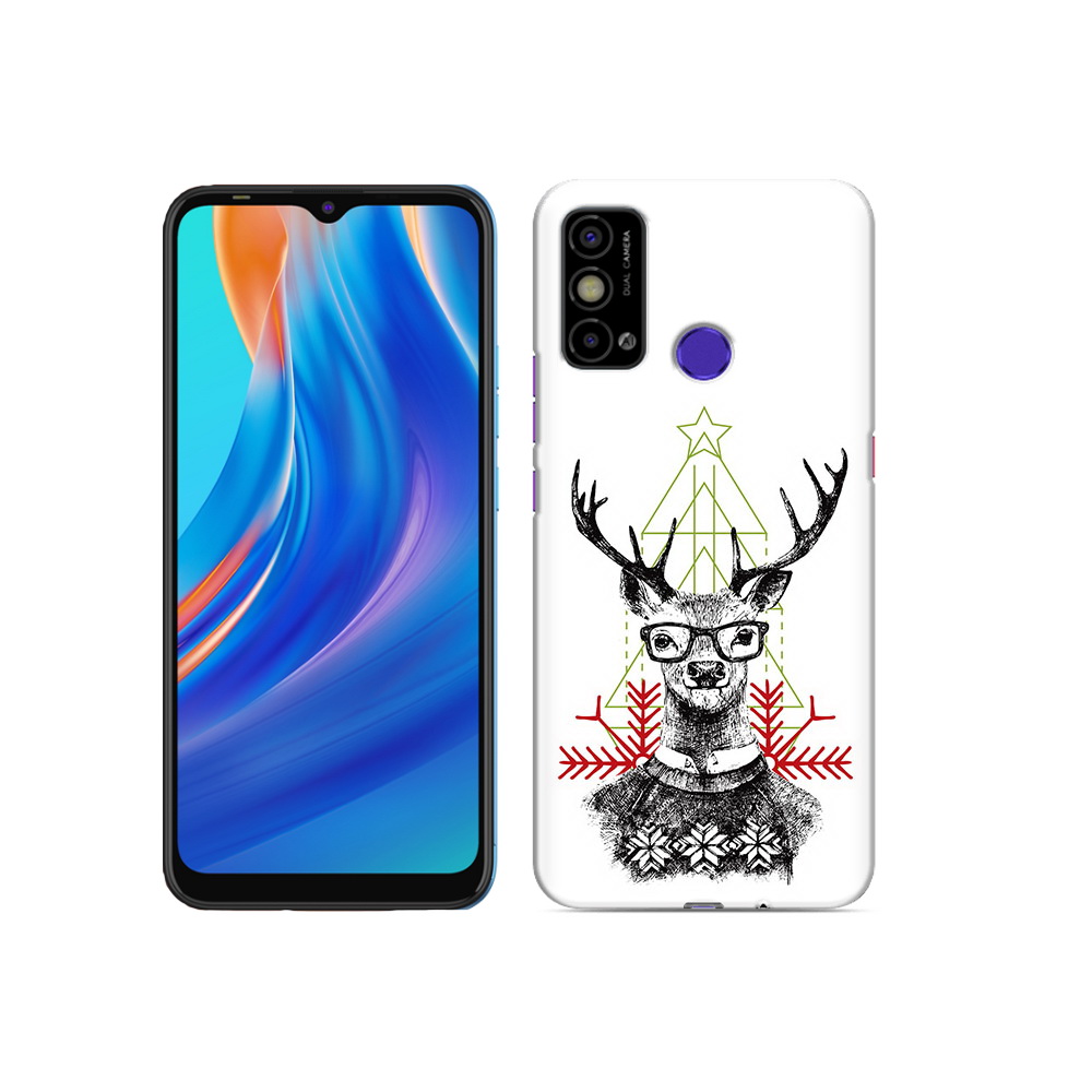 

Чехол MyPads Tocco для Tecno Spark Go умный олень, Прозрачный, Tocco