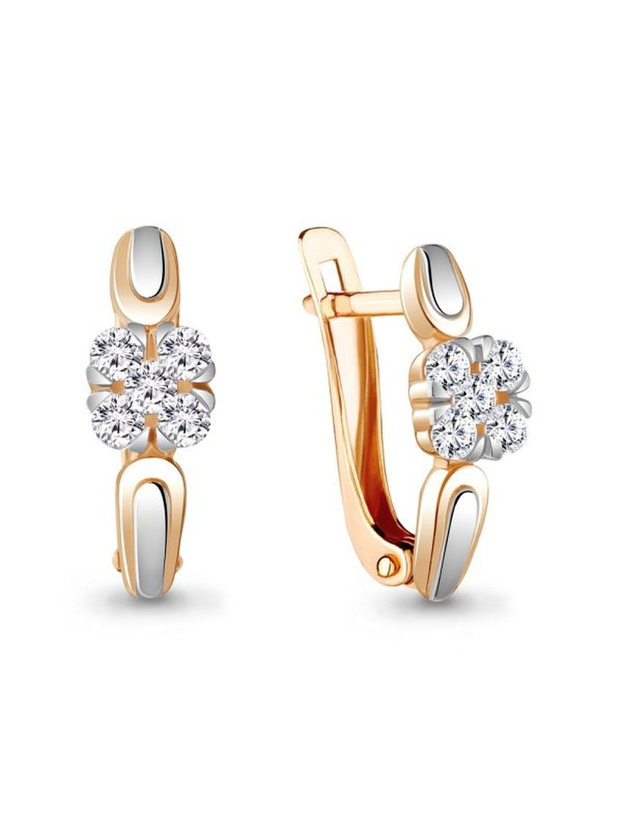 

Серьги из золота TEO MAORI 848408А.8, фианит, 848408А.8