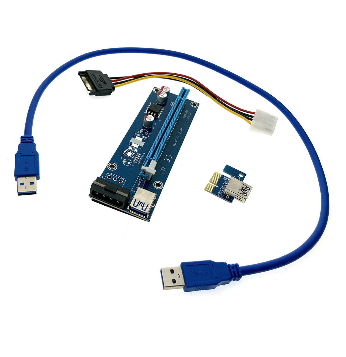 

USB Riser card PCI-Ex1 Male to PCI-Ex16 Female с питанием 4Pin Molex, EpciEkit02, EpciEkit02