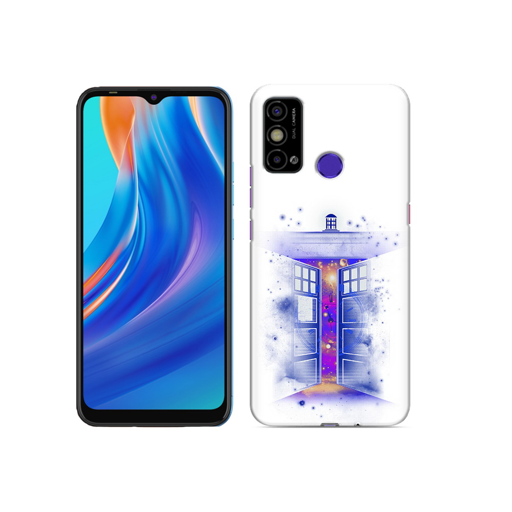 

Чехол MyPads Tocco для Tecno Spark Go фиолетовый уголок абстракция, Прозрачный, Tocco