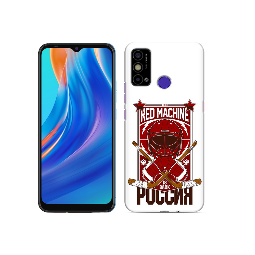 

Чехол MyPads Tocco для Tecno Spark Go хоккей россия, Прозрачный, Tocco