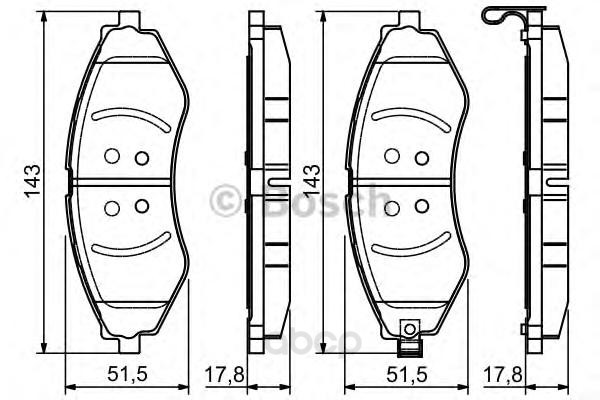 

Тормозные колодки Bosch передние 986495116