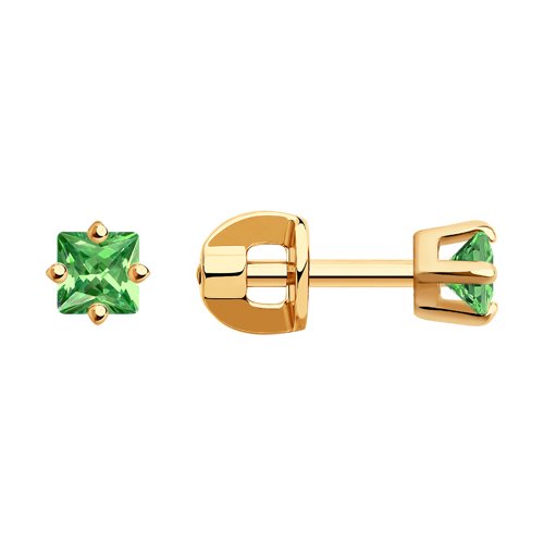 

Серьги пусеты из золота TEO MAORI 822172, фианит, 822172