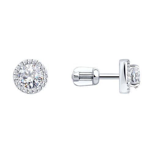 

Серьги пусеты из золота TEO MAORI 825891, фианит, 825891