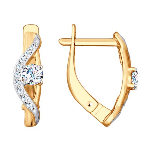 

Серьги из золота TEO MAORI 828077, фианит, 828077