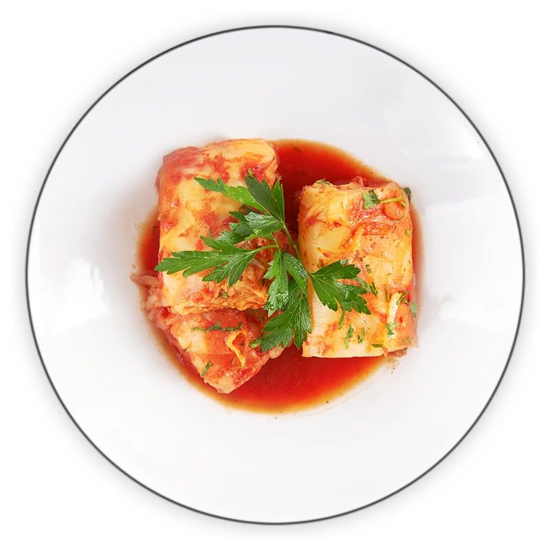 

Голубцы с мясом и рисом запеченные в томатном соусе