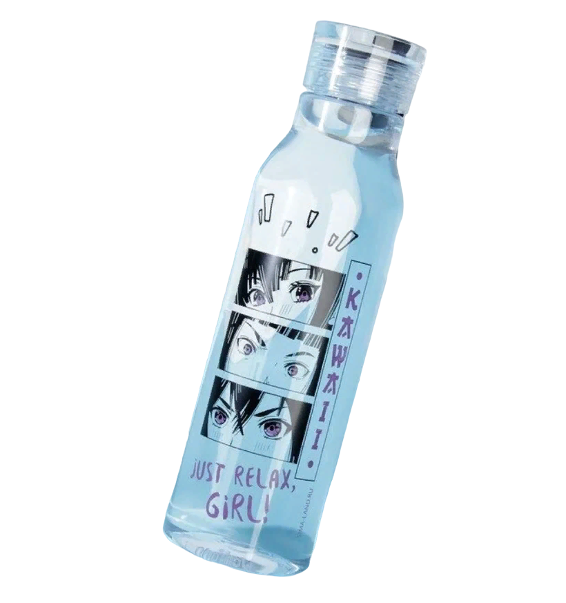 

Бутылка для воды "Just relax", 700 мл, Прозрачный;черный, Just relax