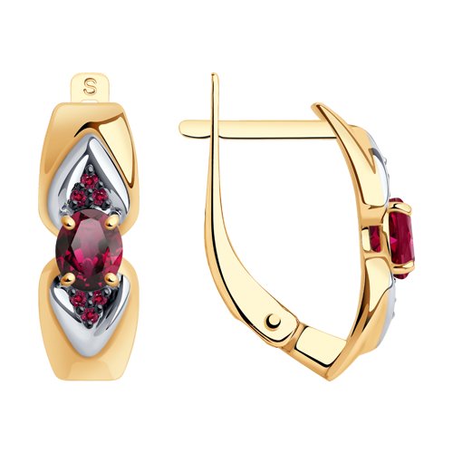 

Серьги из золота TEO MAORI 84020380, рубин, 84020380