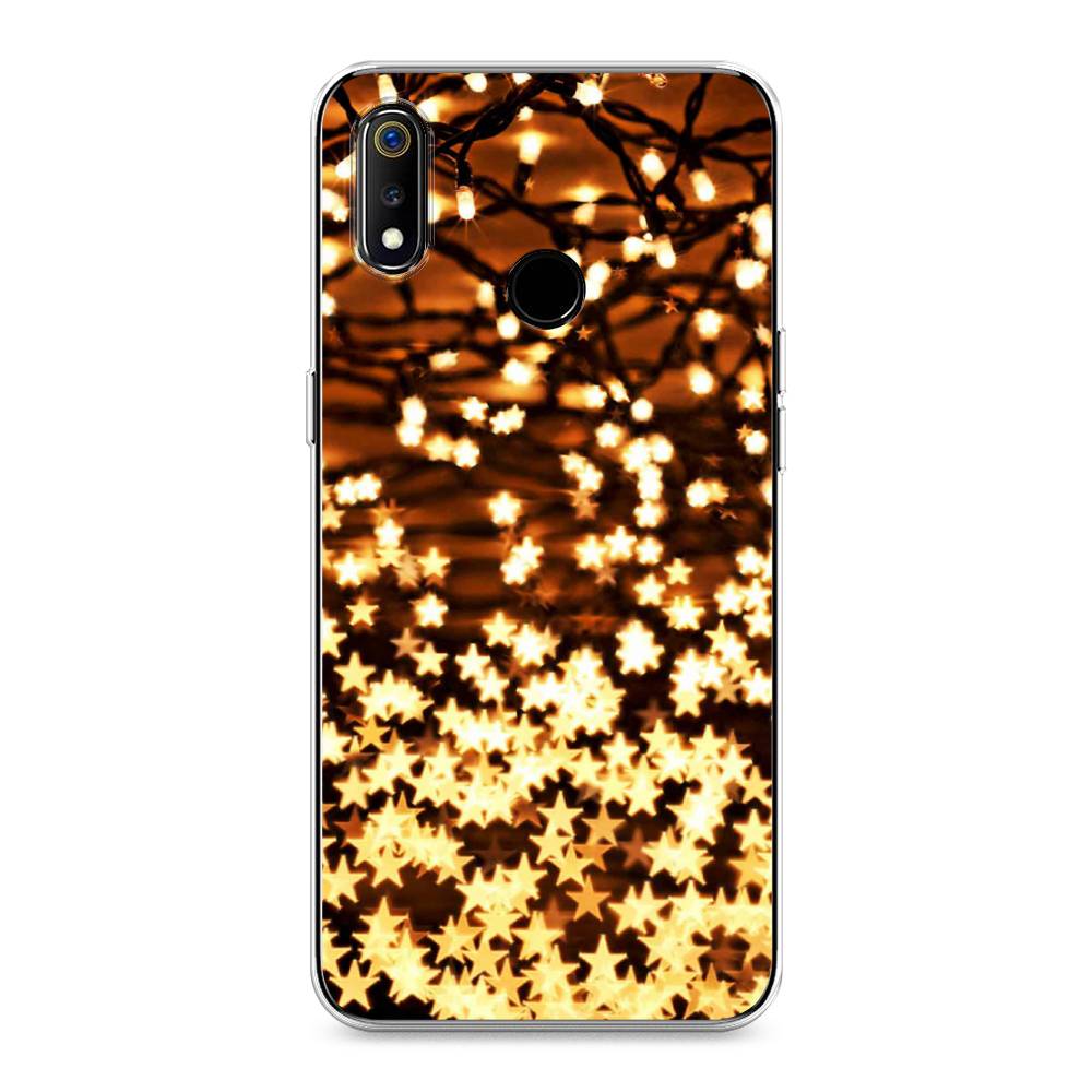 

Чехол на Realme 3 "Новогодняя гирлянда", Золотистый, 251050-5