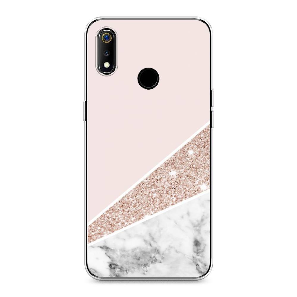 

Чехол на Realme 3 "Блестящий розовый мрамор", 251050-3