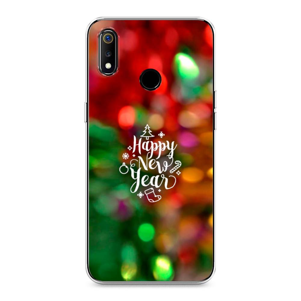 

Чехол на Realme 3 "Новый Год на елке", Зеленый;красный;желтый, 251050-5