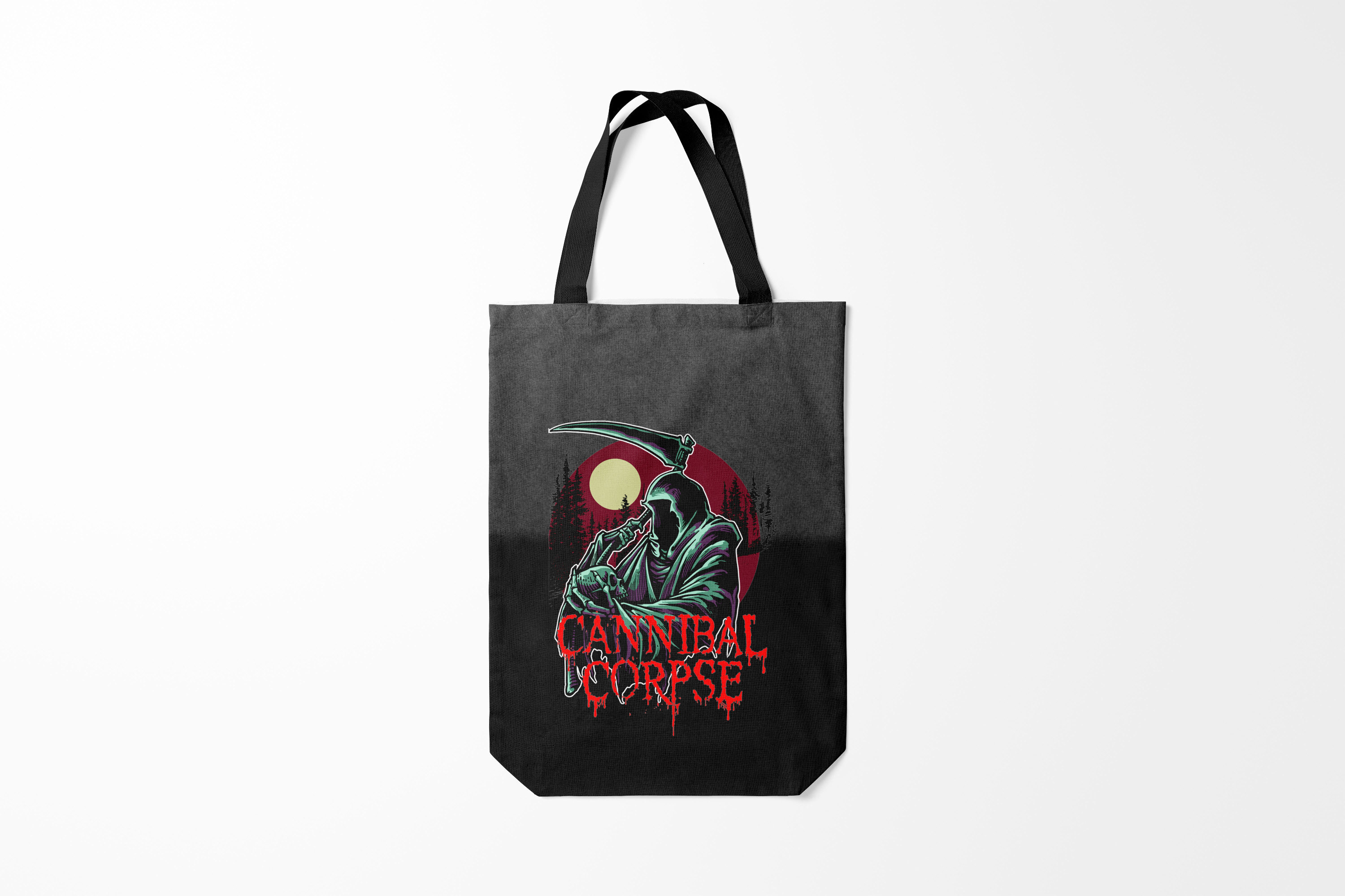 

Сумка шoппер унисекс Burnettie Cannibal Corpse Полнолуние, черный, Cannibal Corpse Полнолуние