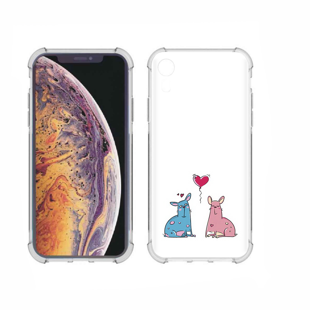 

Чехол MyPads Tocco для Apple iPhone XR Лама любовь, Прозрачный, Tocco