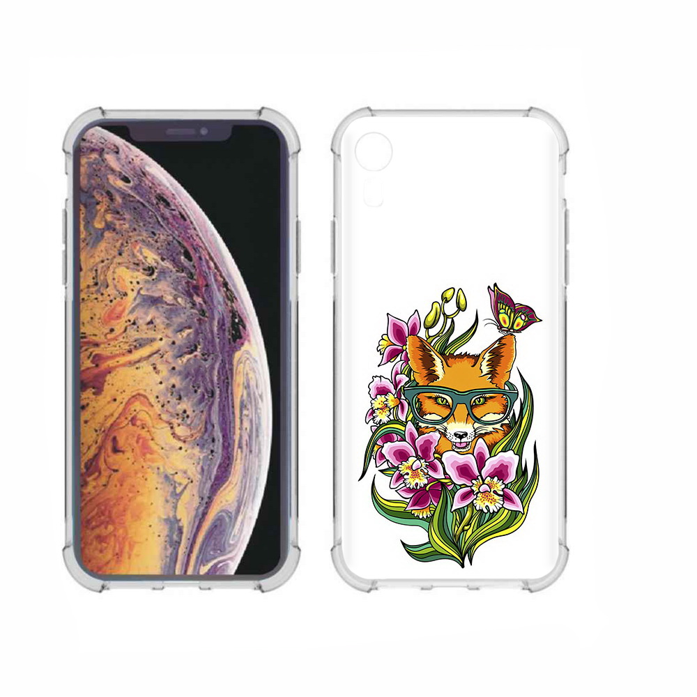 

Чехол MyPads Tocco для Apple iPhone XR Лиса в цветах, Прозрачный, Tocco