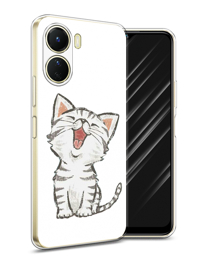 

Чехол Awog на Vivo Y16 "Котенок рисованный", Серый;белый, 267850-1