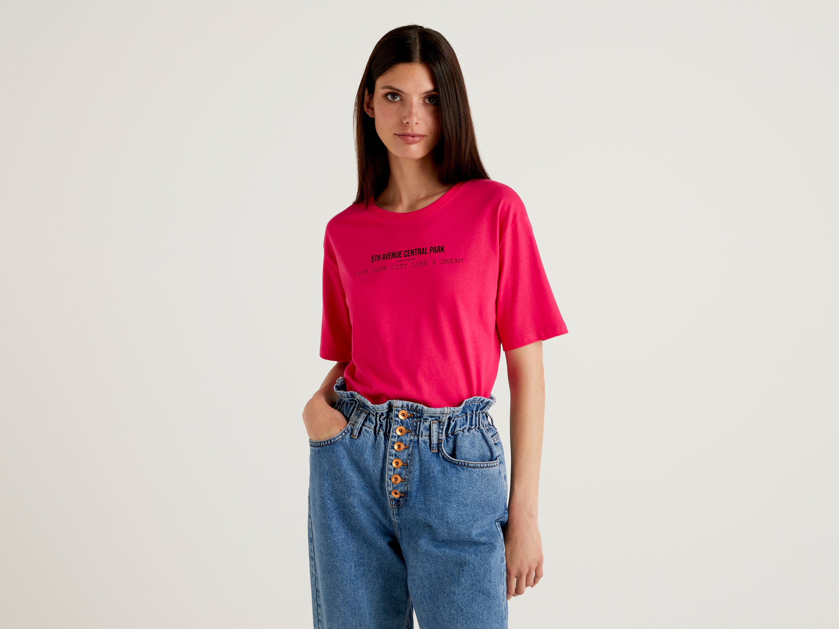

Футболка женская United Colors of Benetton 21A_3MI5E1AH8 розовая XL, 21A_3MI5E1AH8