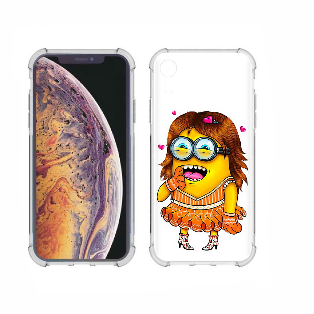 

Чехол MyPads Tocco для Apple iPhone XR Миньон девочка, Прозрачный, Tocco